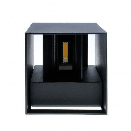 Vista superior Aplique IP54 Cube led 2x5W 4000K antracita