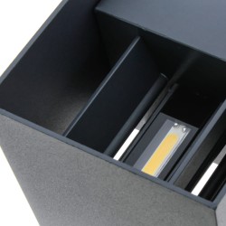 Aplique IP54 Cube led 2x5W 4000K antracita foto detalle