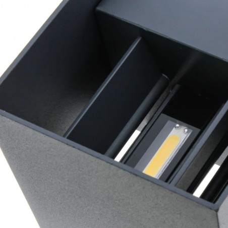 Cube Outdoor LED Wall Lamp IP54 2x5W 4000K Anthracite