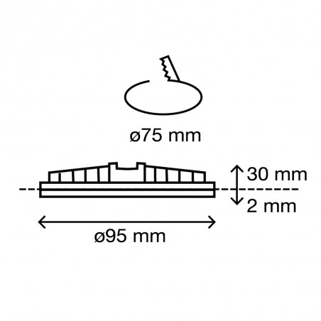 Downlight LED 6W Kairo Plus Rond Nickel CCT