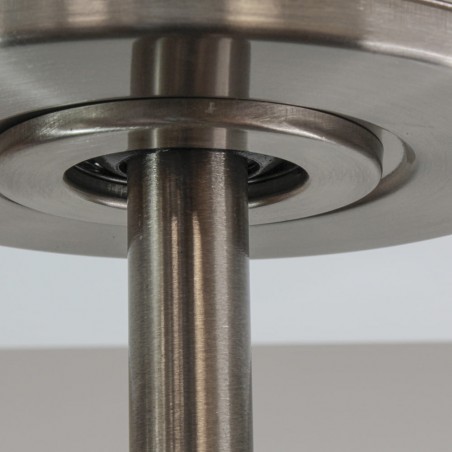 Ventilador DC Areca níquel LED 48W CCT detalle florón