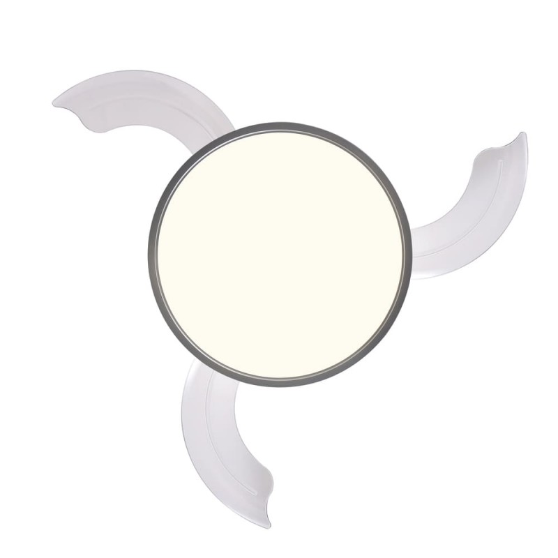 Vista inferior Ventilador DC Areca níquel LED 48W CCT